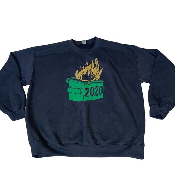 2020 Dumpster Fire Funny Trash Can Garbage Fire Worst Year hoodie sweatshirt XL - Picture 1 of 7
